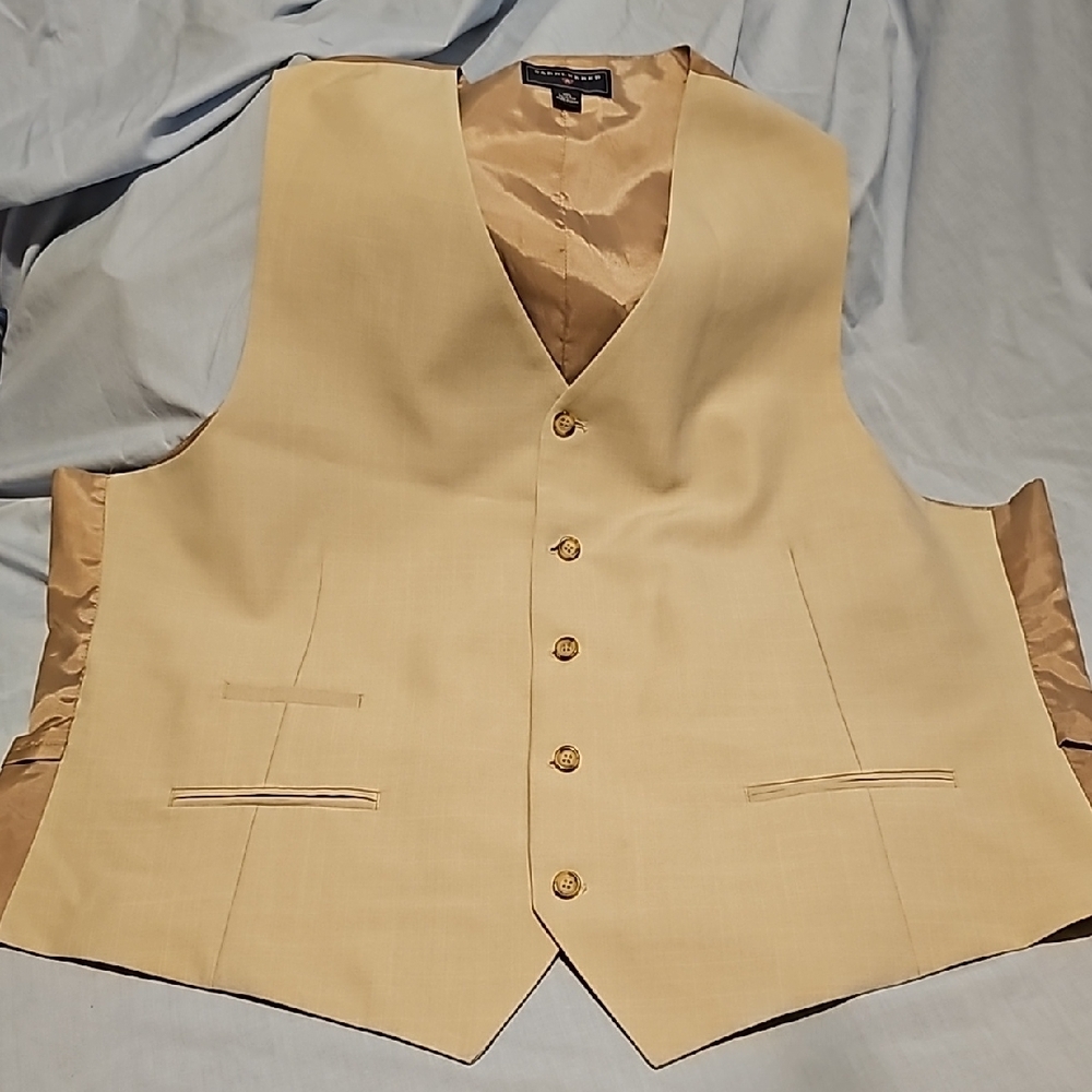 Men's Beige Vest by Stafford